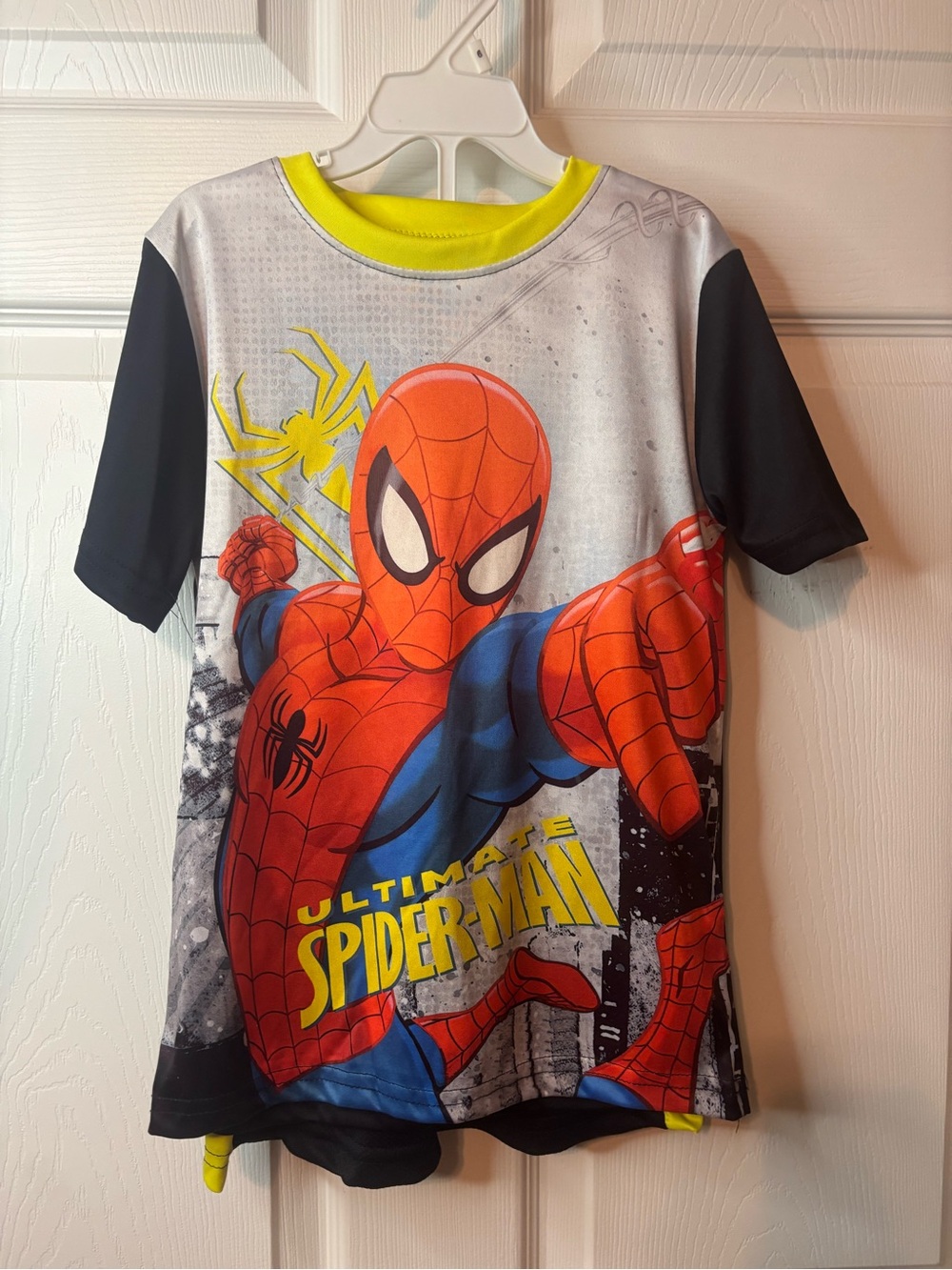 Marvel Spider-Man Red, Blue & Yellow Kids Costume Shirt